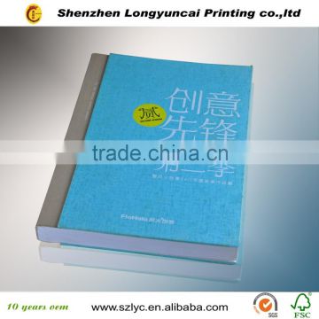 Directly factory 10 year oem new design burlap line paper cover board book printing