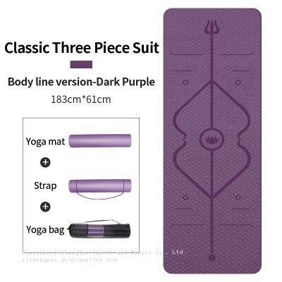 Custom Logo Fitness Anti-slip Boldfit Tpe Yoga Mat Thermoplastic Elastomer Yoga Mat