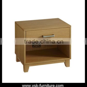 NI-147 Natural Color Ash Wood Bed Side Cabinet For Apartment