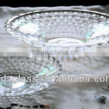 concise style glass fruit plate T300mm