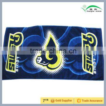 China Manufacturers 100% cotton Beach Towel with Velour reactive Printing