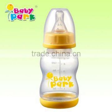 new design Perforated circular hole cute baby feeding bottles