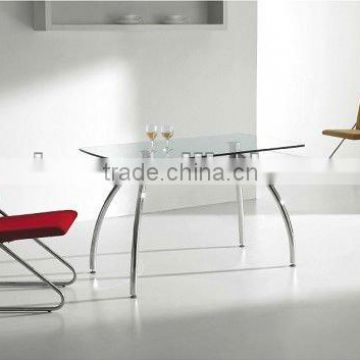 glass modern dining Room furniture Table#938 & chair#8168