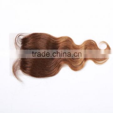8A 4x4 Free middle 3 Part Human Virgin Brazilian Lace Closure Body Wave Top Closure Can Be Dyed No Shedding lace closure