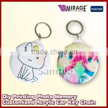 Diy Printing Photo Memory Customized Acrylic Car Key Chain