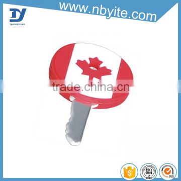 Promotional key chain with flashlight canada flag shape