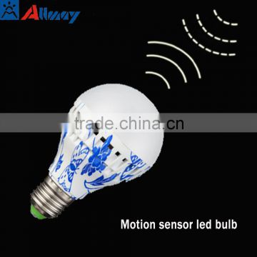 2015 high-end best selling led motion sensor lights bulb 4w 7w intelligent sensor led bulb