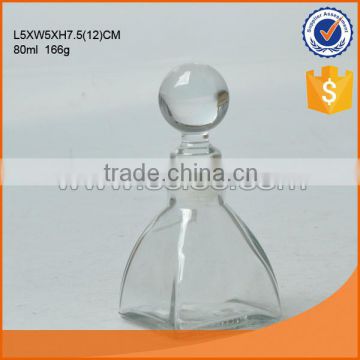 High quality transparent glass cosmetic bottle with different shapes