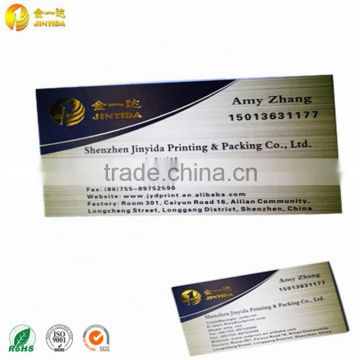 Custom size and shape 4C printing spot UV LOGO business card