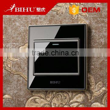 BIHU brand glass crystal black acrylic new design electric wall switch socket online shopping