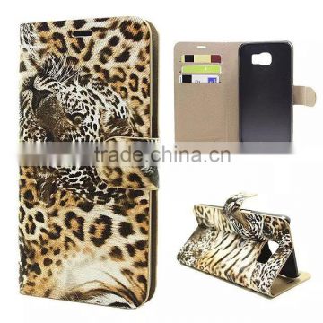 Tiger pattern Wallet protective case for Samsung galaxy S6