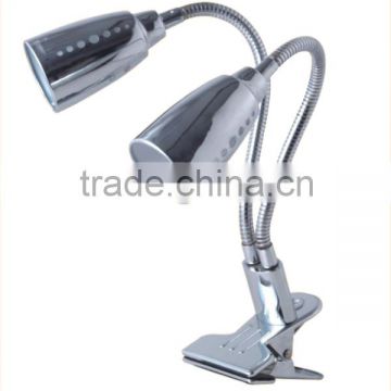 2016 America Models Office use Metal Double head LED Clip Bedside Lamp