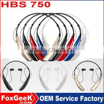 Best quality rechargeable HBS 750 bluetooth headset, HBS 750 Headphone, HBS 750 bluetooth earphone for LG 750 earphone