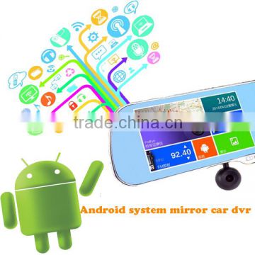 Android 4.0.3 above rear mirror camera with touch screen monitor