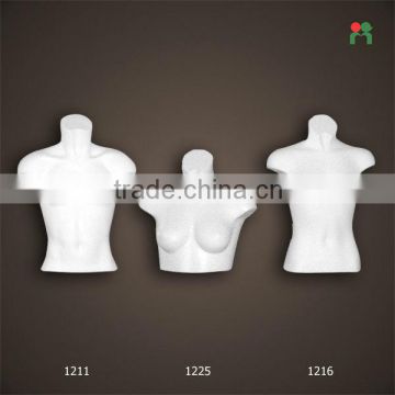 Fashion fiberglass upper mannequin half-body models torso doll on sale 1211