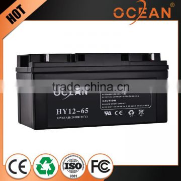 Competitive price ultra thin customized 12V 65ah gel battery 12v