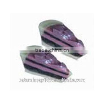 Purple forest triangle cake shaped natural soap