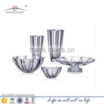 machine glass flower vase of crystal by wholesale