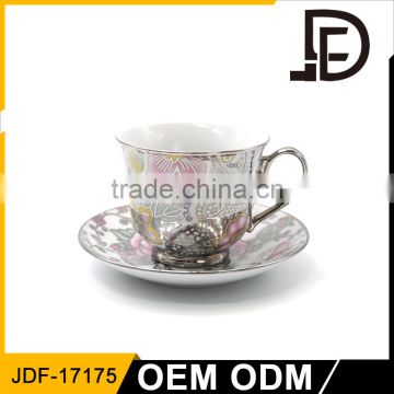 Golden Autumn Promotion New design cup and saucer with beautiful wedding thank you gifts for guests