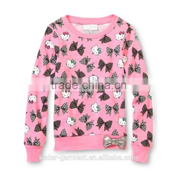 Girls Sweatshirt Hello Kitty Pink Sweatshirt