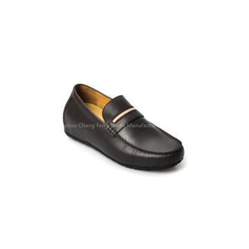 Height increasing italian leather men loafer casual shoes