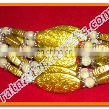 Exclusive Golden Beads Rakhi