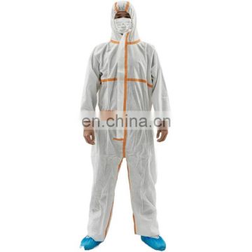 SMS Materials White Cheap High Visibility Disposable Coveralls