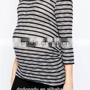 Classic Cotton striped autumn maternity long sleeve t shirt