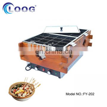 Electric Donut Fryer/2 Tank 32 Grid Wood Taiwanese Oden Machine/Taiwanese Oden Maker in Stock