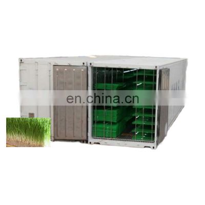 new type Seed Sprout Container Farming Automatic Vertical Hydroponic Growing Grass 1000 kg Daily Output