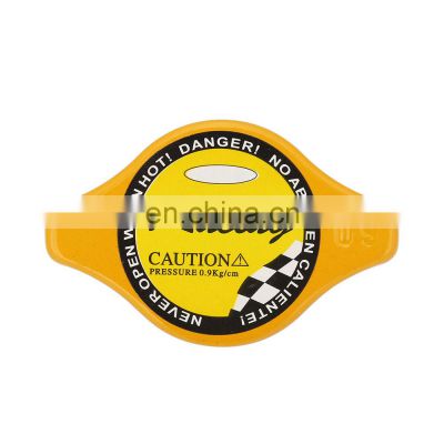 High Quality Big Size 0.9 Bar Pressure Yellow Radiator Coolant Cap For Racing Car