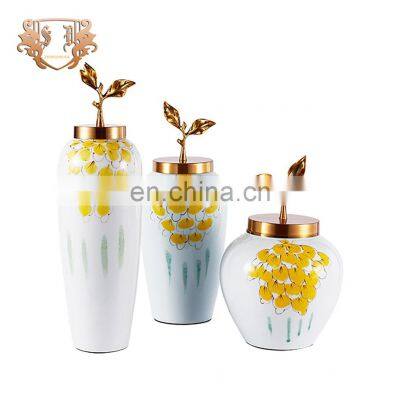 Ceramic Geant Decorative Handmade Chinese Style Weddings Table Centerpieces Vase For Home Decor