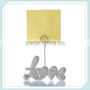 Resin Silvery White Place Card Holder Love Wedding Decoration