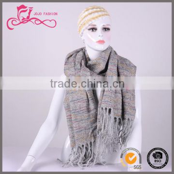 European style men and women Winter tassel acrylic cashmere feel scarf