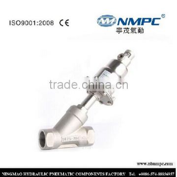 Pneumatically operated Polished Actuator stainless steel 316l angle seat valve