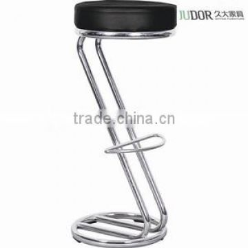 High black chair Metal round stool K-1407