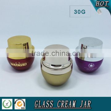 30G coloured cosmetic glass jars