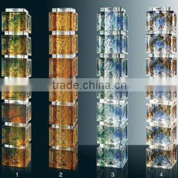 Big Square Crystal Glass Pillars