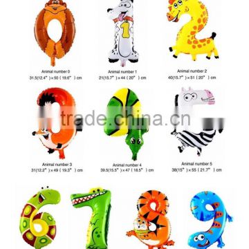 Hotsale Cheap inflatable alphabet shaped animal shaped helium letter foil balloon party decoration