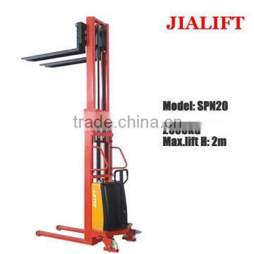 2 Ton Fixed Forks Semi Electric Hydraulic Stacker