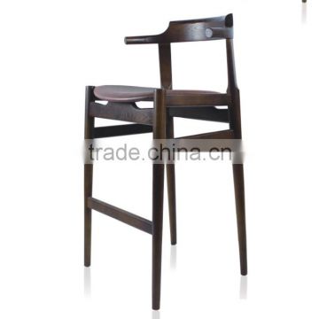 Antique solid wood high bar chair