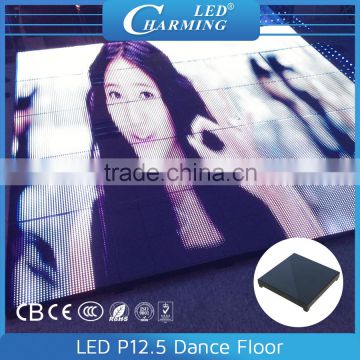 led temper glass video wedding stage floor display screen light in cheap price