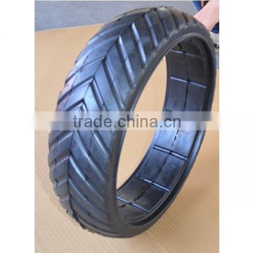 16x4 inch semi solid agricultural rubber tire with V tread