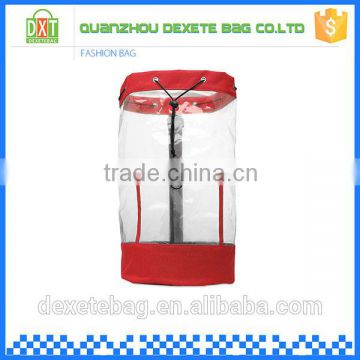 Wholesale custom colorful polyester clear large drawstring bags