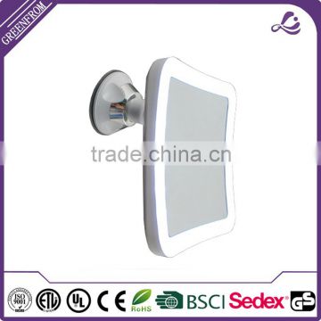 Anti-fog Plastic LED Light Suction Cup Cosmetic led travel Mirror