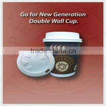 Eco-friendly single wall paper cups paper coffee cup plastic lid directly from alibaba supplier