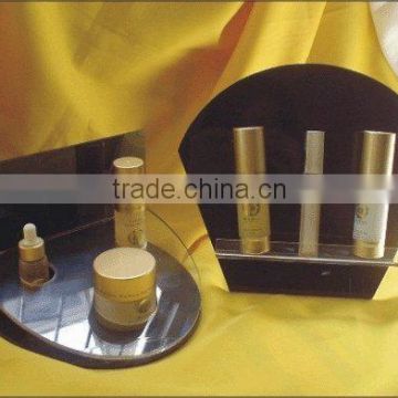 Black Lucite Cosmetic Counter Display/ Cosmetic Display Stand/ makeup exhibitor C0603056