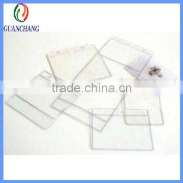 dongguan lanyard accessories,soft PVC id card holder bag