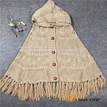 Spring Autumn Ladies Knitting Cardigan Sweater Cape