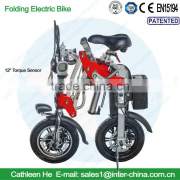 12inch Torque Sensor Model;36v electrical bicycle ; portable e bike; Lithium battery; with Aluminium Alloy Frame